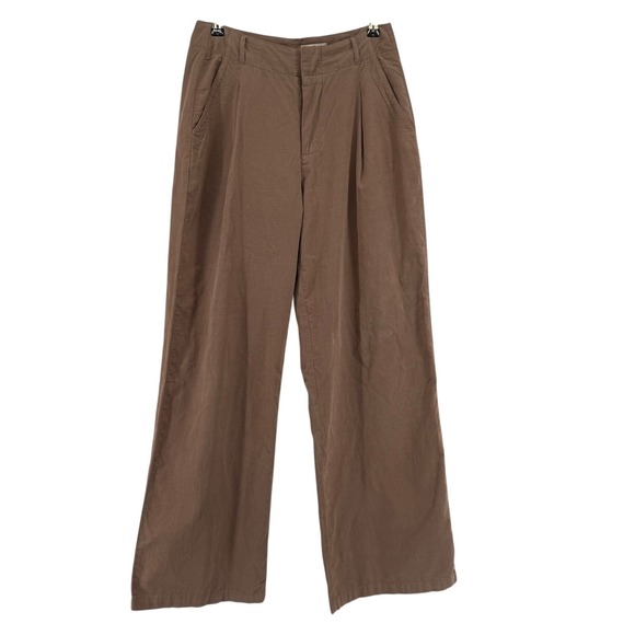NWT Marine Layer Flora Corduroy Trousers Woodsmoke Tan Wide Leg Pants Size 6 - Picture 3 of 8